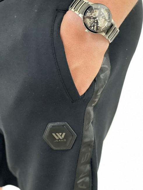 WJeans for men שורט דבליו גינס מכנס לוגו קטן בצד